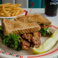 Blt Sandwich · Five pieces of crispy bacon with lettuce, tomatoes, and mayo on your choice of toast.