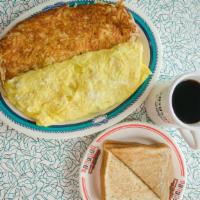 Ham Omelette · Sliced Dearborn ham and cheese.