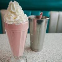 Strawberry Milkshake · Made from hand dipped ice cream.