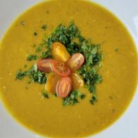 Delicious Dal Vegan Lentil Soup · A comforting, colorful, protein:-rich, vegan lentil soup. Calories: 270, carbohydrates: 47 g...