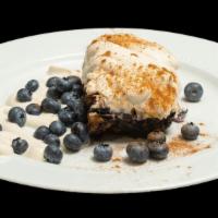 Oat Bake · Fresh blueberries, blackberries, and strawberries, oats, and a side of vanilla protein yogurt.