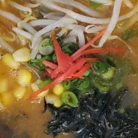 Vegan Miso Ramen · Vegan. 

Our vegan miso ramen comes with egg-free noodles, animal-free miso broth base, corn...
