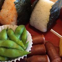 Onigiri Set · Onigiri is rice balls. Our onigiri can be plain, or flavored with a variety of options such ...