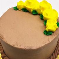 Chocolate · Our delicious Devils Food Chocolate cake with chocolate buttercream icing, roses for decorat...