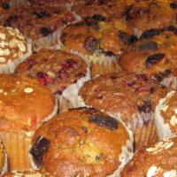6 Assorted Muffins · Banana Nut, Blueberry, Bran with Cranberry & Blueberry, Carrot, Chocolate Chip, Cranberry Or...