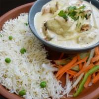 Korma · Indian herbs blended with cashews, onions, cream