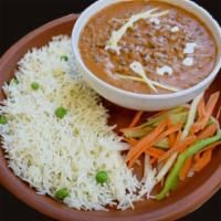 Dal Makhani · Black lentils slow cooked finished with butter & cream