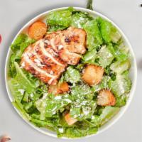 Cease For Caesar Chicken Salad · Romaine lettuce, grilled chicken, house croutons, and parmesan cheese tossed with caesar dre...