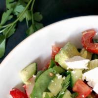 Avocado Salad · Avocado, tomato, and feta cheese