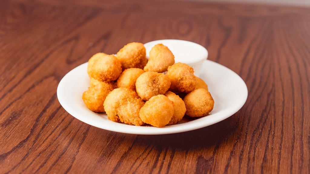 Breaded Mushrooms · Served with a side of ranch. 900 calories.