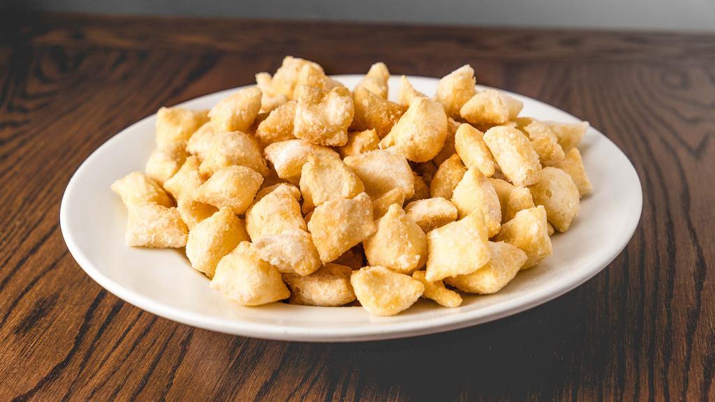 Rosati'S Dough Nuggets · Bite-sized pieces of crispy pizza dough tossed in garlic butter sauce and served with a side of marinara. Serves three-four. 2000 calories.