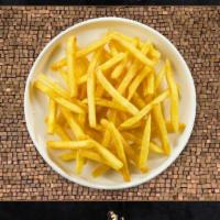 Fries With The Sun · Idaho potato fries cooked until golden brown and garnished with salt.