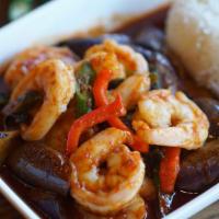 Eggplant · ― Pad Makuah | Basil, red bell pepper, finger pepper, chili shrimp paste, black bean sauce (...