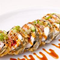 Las Vegas Roll · Deep fried roll with crab, mixed fish, avocado, cream cheese, and green onion.