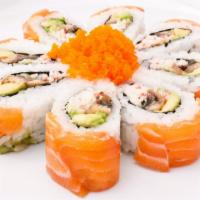Orange Blossom · In: avocado, eel, and crab. Out: salmon and tobiko.