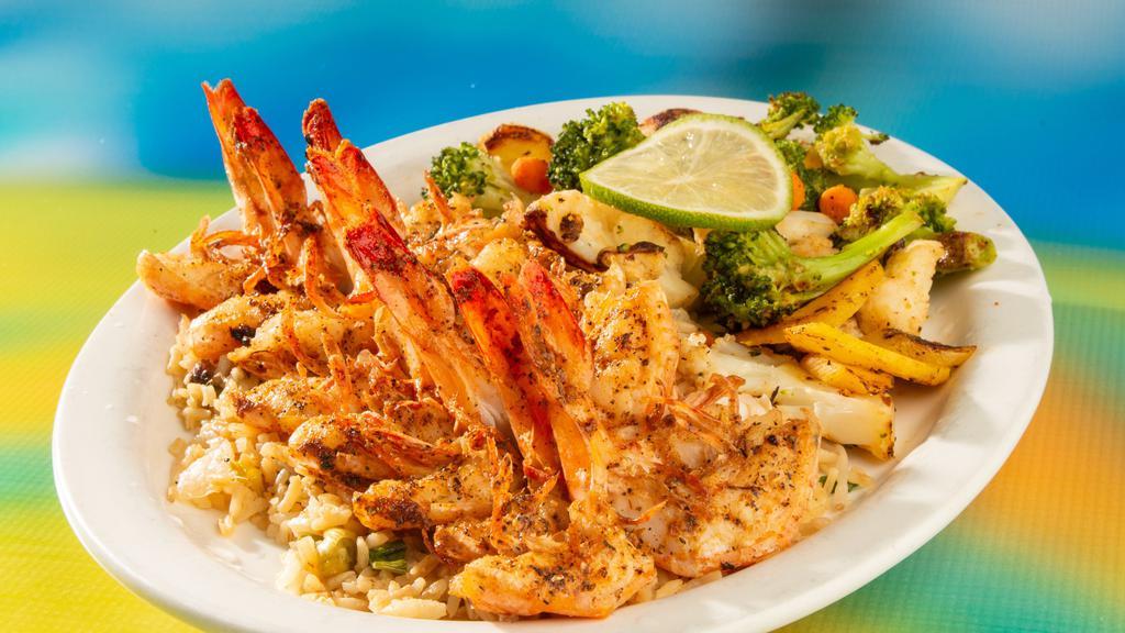 Butterfly Shrimp (8) · Cooked on the grill with style shrimp Mariposa (Butterfly) seasoning. Served with fried rice, vegetables, dinner salad & bread.