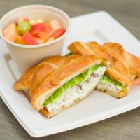 Tuna Salad Sandwich · Tuna salad, lettuce, tomatoes and red onions on your choice of a croissant, Cuban bread or w...