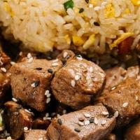 Hibachi Steak · Served With  cabbage, carrot and, broccoli 
Choice white rice ,Fried Rice  Or Noddle