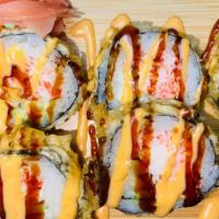 Fried California Roll (6 Pcs) · Avocado, crabmeat, cream cheese, eel sauce and spicy mayonnaise.