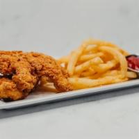 Exp Kids Tenders · Served with French fries or fresh fruit