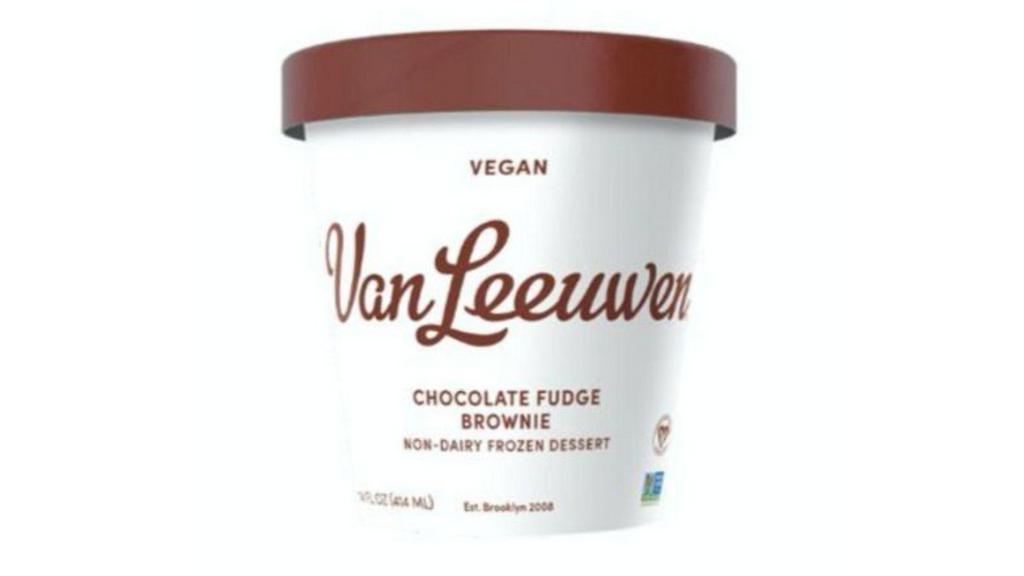 Van Leeuwen Vegan Chocolate Fudge Brownie (14 Oz) · Nothing makes us happier than this Vegan Chocolate Fudge Brownie Ice Cream. Now, are rich chocolate fudge and chocolate brownies good for you? Probably not. But on the other hand, are rich chocolate fudge and chocolate brownies good for you? Probably. That’s just science.