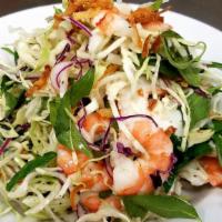 A9- Salad · Choice of Beef. Shrimp, Chicken or Tofu mixed with fresh herbs, vegetables served with ginge...