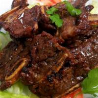 Beef Ribs · Korean-cut beef ribs from the grill
