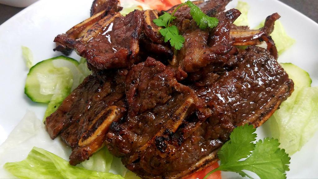 Beef Ribs · Korean-cut beef ribs from the grill