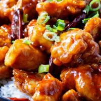 General Tso'S Chicken · Hot and spicy. Crispy chicken coated with spicy tangy sauce.