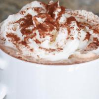 Hot Chocolate · Delicious hot chocolate topped with whipped cream