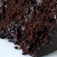 Chocolate Cake · Three incredible layers of intense chocolate flavor frosted with decadent, chocolate icing.