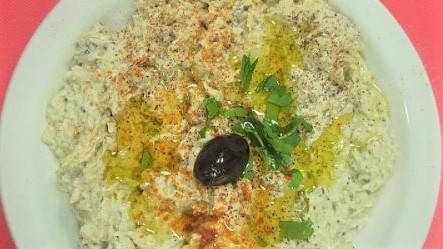 Baba Ghanoush · Eggplant dip made from roasted or grilled eggplant, tahini, olive oil, lemon juice, garlic, and salt