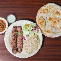 Sheekh Kabob · Two kabobs ground beef. Ground sirloin and grated onion with house seasoning cooked on skewe...