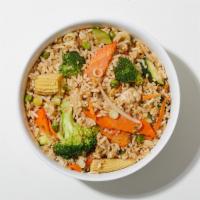 Fried Rice · House fried rice wok-tossed with egg, a seasonal selection of vege and your choice of protein.