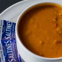 Good Honest Soup · Scratch made daily with saltines
