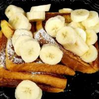 Thick Cut French Toast · Served with butter and syrup.