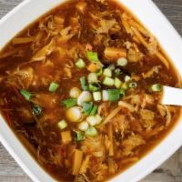 Hot & Sour Soup · Hot and spicy. Meatless.
