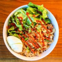 Vietnamese Bowl · Rice noodles, vegetables, hard-boiled egg, lettuce, fried onion, cilantro and chives. Served...