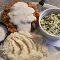 Chicken Fried Steak · Hand Breaded and cooked to perfection. Topped with our own special country gravy. Served wit...