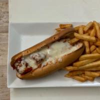 Meatball Sub · Meatballs and marinara sauce topped with melting mozzarella cheese, served with your choice ...