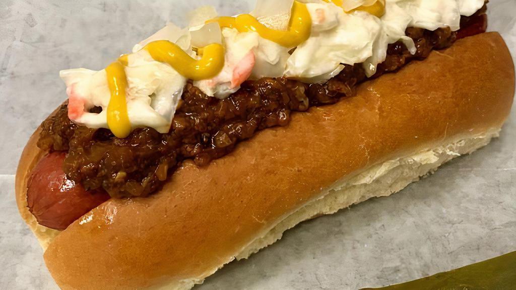 Hot Dog · All beef Boar's Head Frankfurter served on a sweet bun with your choice of toppings.