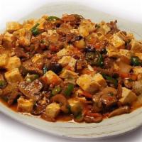 Ma-Pa Tofu (마파두부) · Tofu, beef, and vegetables in spicy sauce.