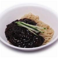 Ja-Jang Myun (Large) (짜장면 곱) · Noodles, diced pork and vegetables in black bean curd sauce with an extra portion.