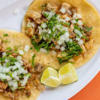 Regular Taco (1) · Onions and cilantro.
optional Meat : Chicken , Steak , Chorizo, Pastor, Barbacoa. Suadero, M...