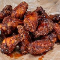 Chipotle Honey Wings - 30 Piece · 30 Jumbo Wings in our Chipotle Honey sauce; served with Miso Ranch and Miso Blue Cheese
