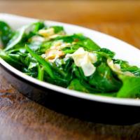 Spinaci · sautéed spinach,  olive oil, garlic