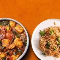 Chili Chicken Ching'S & Vegetable Noodle Noods · A dish of Indo-Chinese origin, soft chicken cooked with garlic, bell peppers, and onions in ...