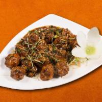 Cauliflower Chilli Kung Fu · A dish of Indo-Chinese origin, cauliflower cooked with garlic, bell peppers and onions in ou...