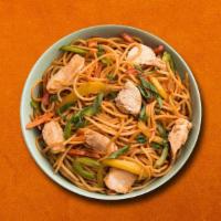 Chicken Noodle Noods · Our soft noodles are spiced in a concoction of Chinese sauces, mainly soy and garlic sauces ...