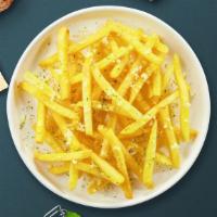 Cheesy Fryday · (Vegetarian) Idaho potato fries cooked until golden brown and garnished with salt and melted...